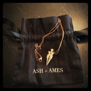 Ash+Ames Gold Plated Pendulum Bullet Necklace